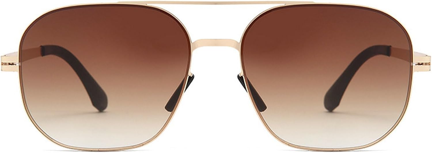 

Солнцезащитные очки-пилот для женщин и мужчин, модные квадратные солнцезащитные очки в стиле ретро, ​​черные и коричневые солнцезащитные очки с защитой от УФ-излучения, очки для вождения mincl, Brown