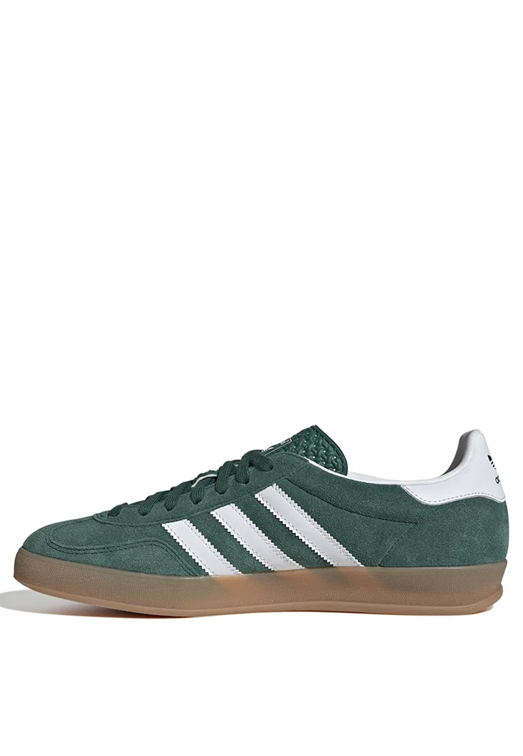 Кроссовки мужские Gazelle Indoor, Adidas, белый/зеленый — фото 4