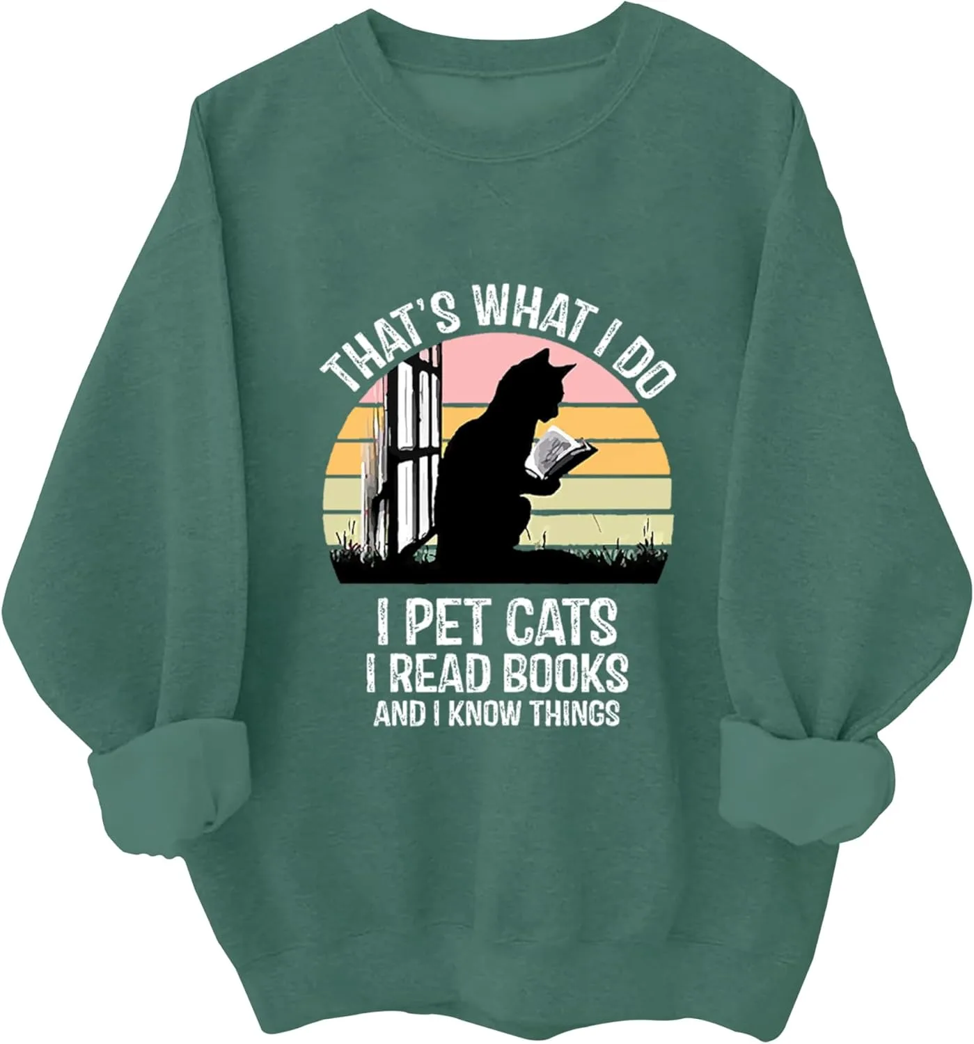 

Толстовка с принтом "That's What I Do I Pet Cats I Read Books And I Know Things" Relliot