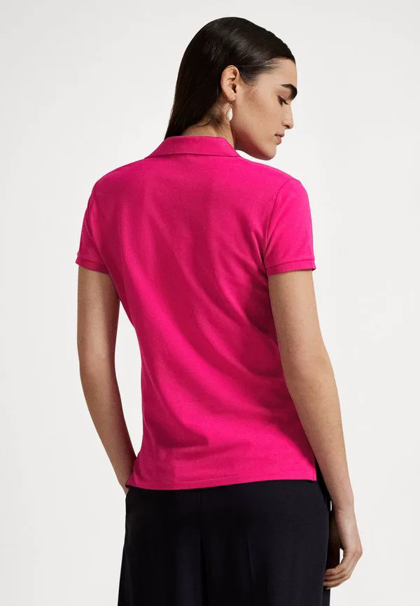 Облегающая эластичная рубашка поло Polo Ralph Lauren, Pink Sky — фото 3
