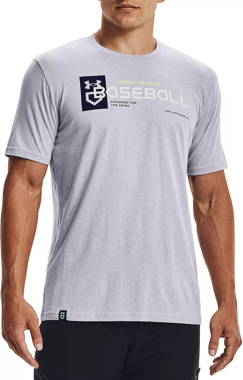 

Мужская бейсбольная футболка с надписью Under Armour, серый