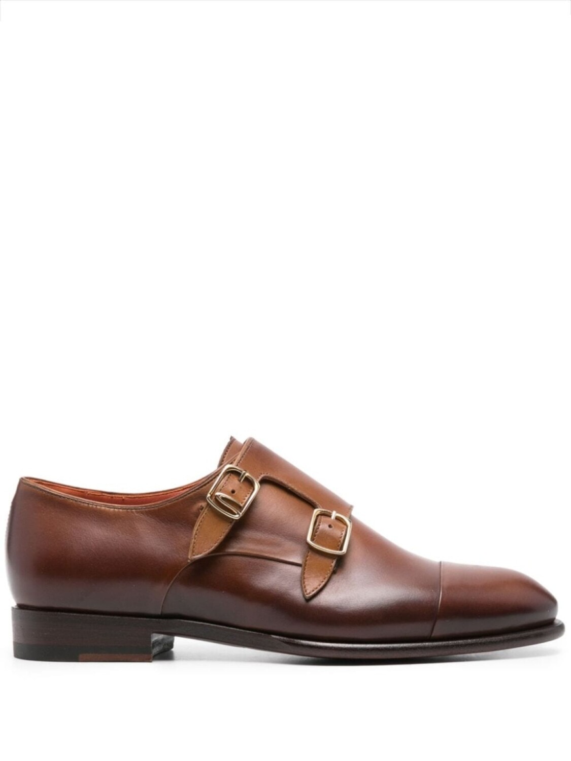 

Santoni туфли с пряжками, коричневый
