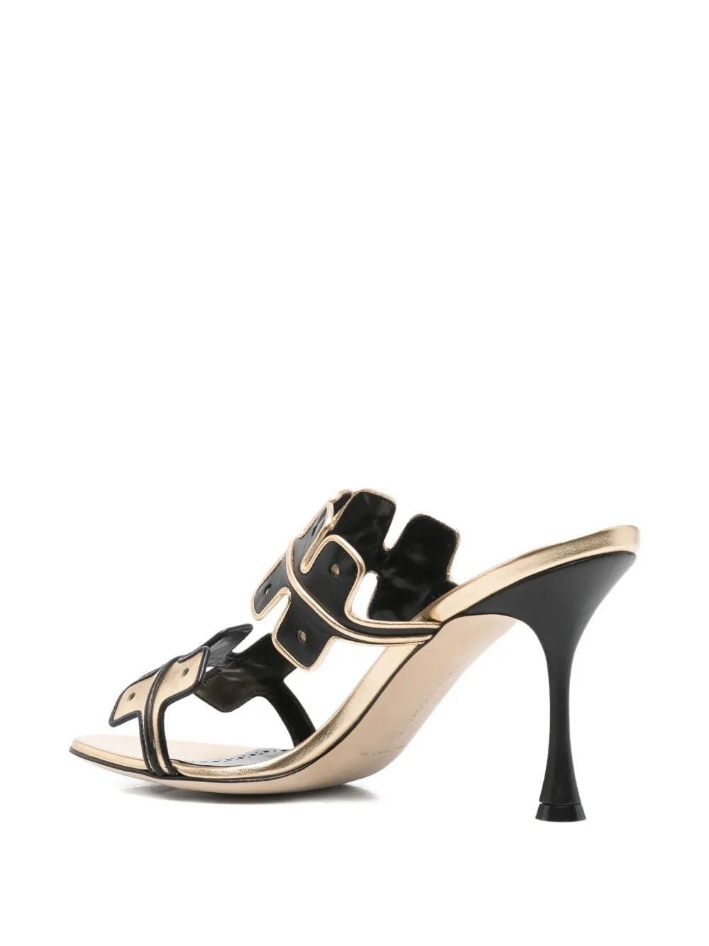 Сандалии из кожи Aplinanu 90 мм Manolo Blahnik, золотой — фото 3