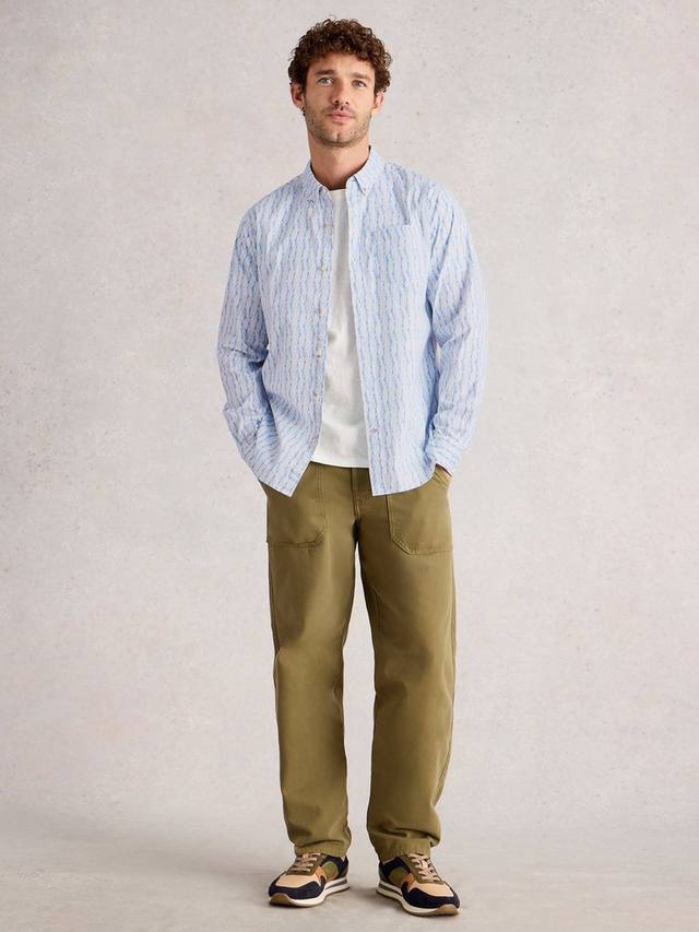 

Хлопковая рубашка Salcombe с принтом в виде рыб White Stuff