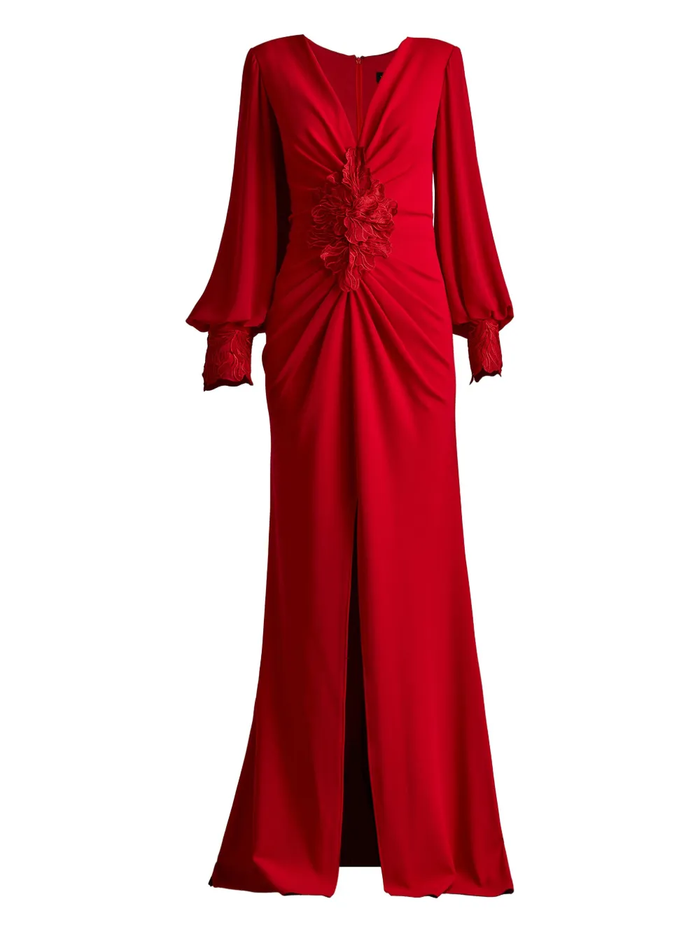 

Платье со сборками Tadashi Shoji, красный