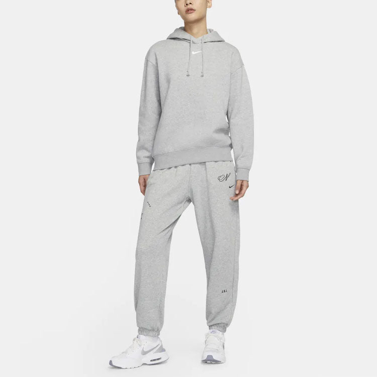 Свитер (WMNS) Nike Sportswear Collection Fleece Hoodie 'Grey' — фото 3
