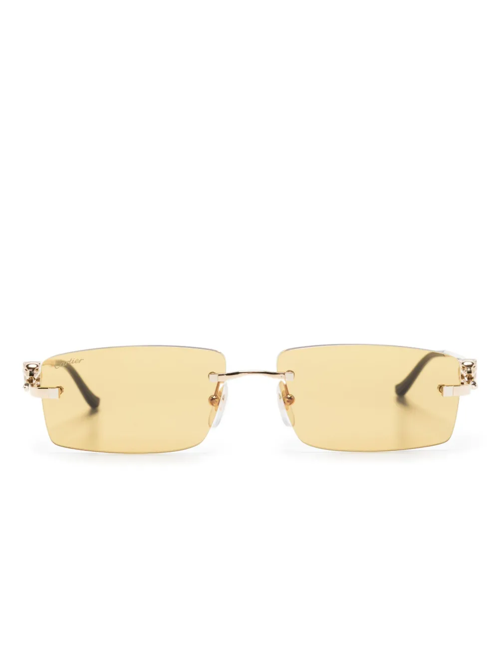 

Солнцезащитные очки Panther в прямоугольной оправе Cartier Eyewear, золотой