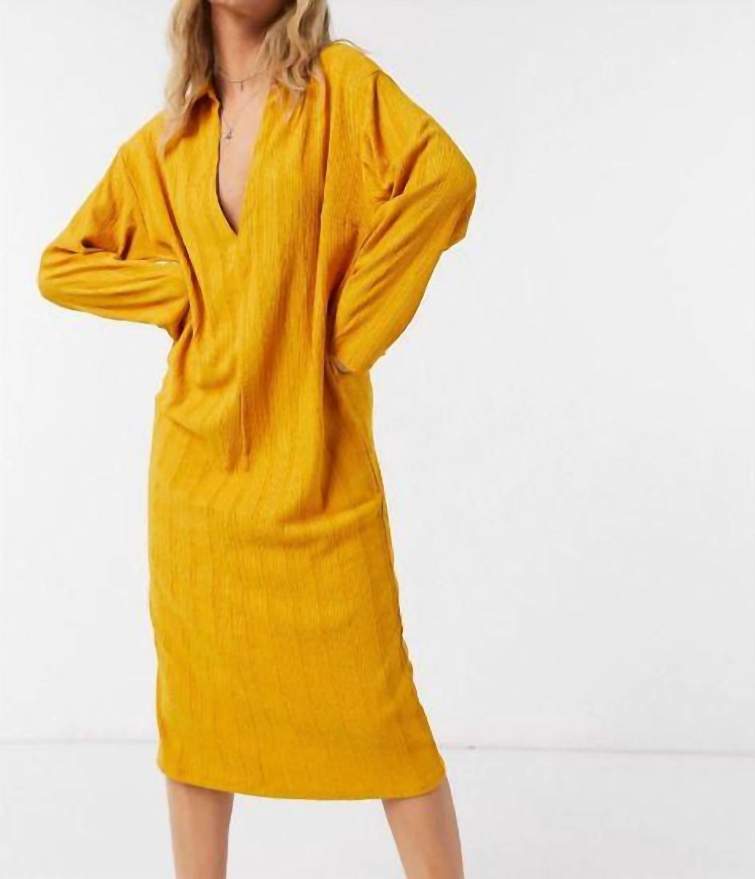 

Платье-футболка с воротником Aster в цвете Marigold Free People