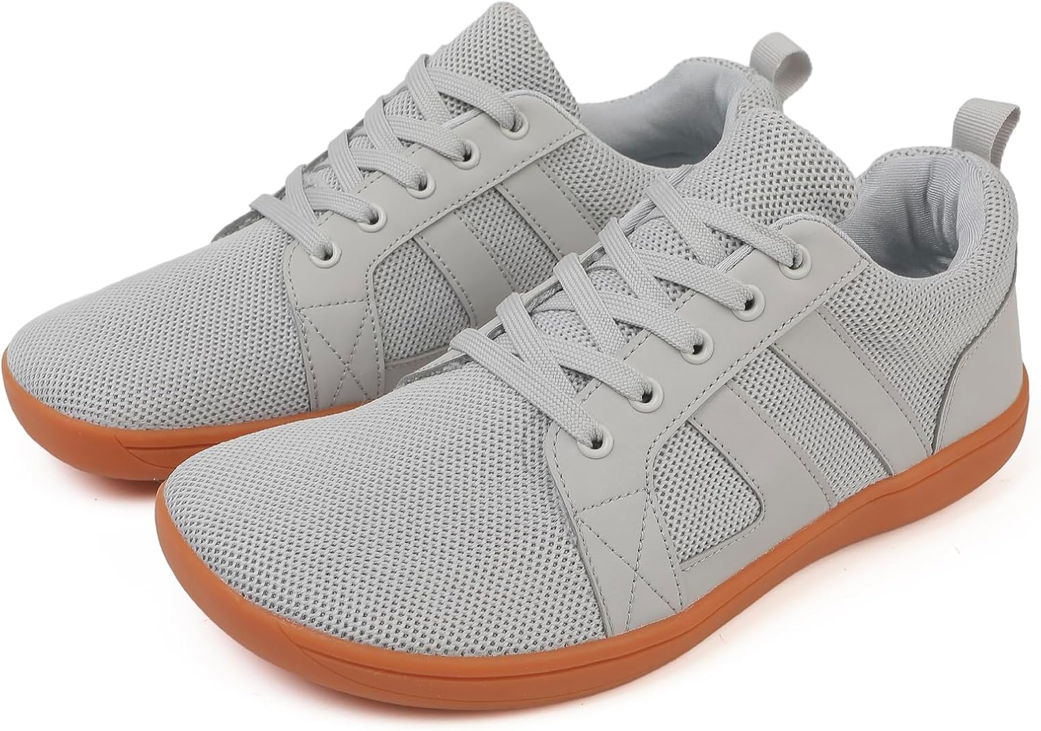 

Женские кроссовки для ходьбы, дышащие слипоны, теннисные туфли, мужские широкие минималистичные босоножки, удобные повседневные нескользящие плоские туфли Kvotuu, серый