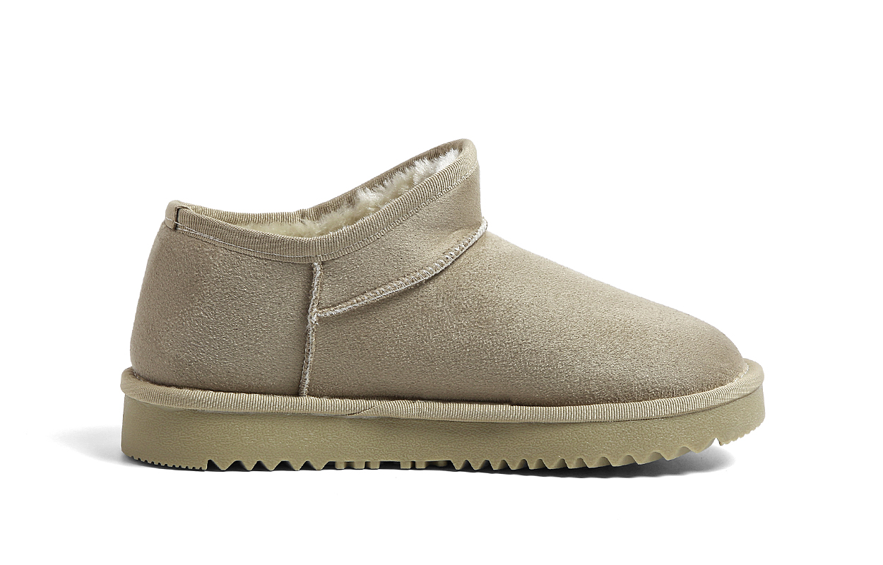 Женские зимние ботинки HUANQIU противоскользящие короткие, серый — фото 3