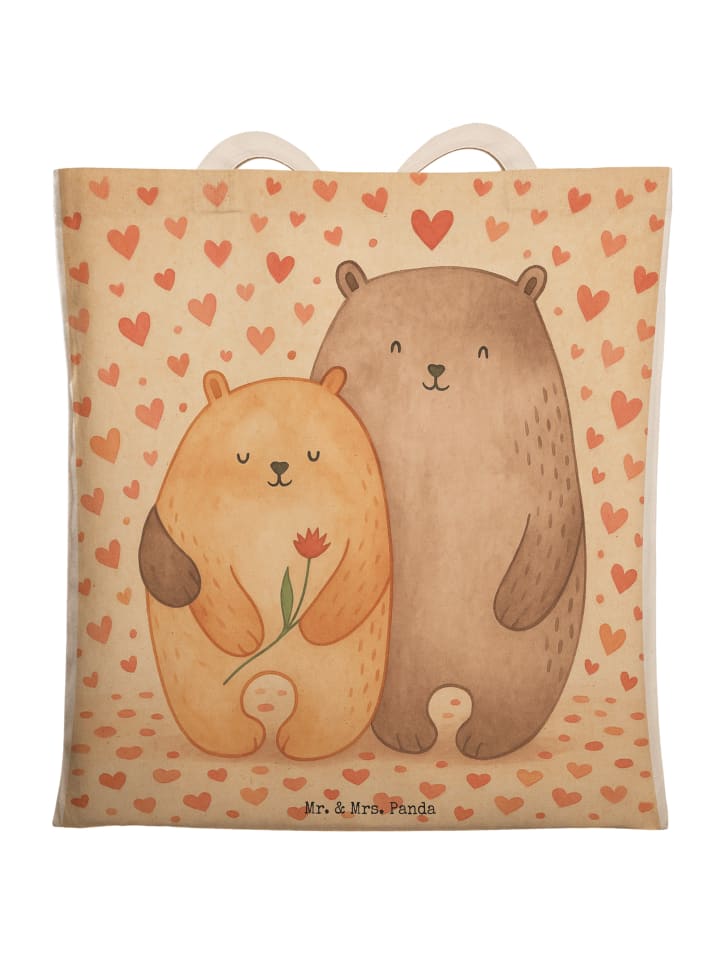 

Сумка через плечо с изображением медведя, без слогана, белого цвета Mr. & Mrs. Panda