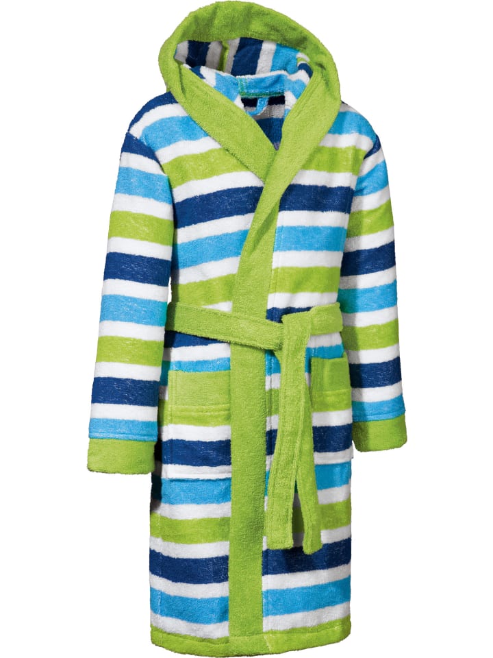 

Erwin Müller Детский банный халат из махровой ткани с капюшоном, зеленого цвета