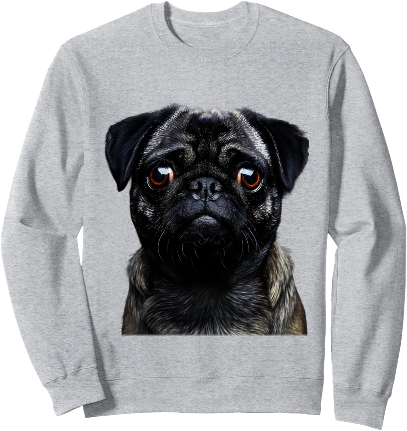 

Крутая мордочка мопса, Костюм мопса, Толстовка Dog Face Love Pet Dog Gifts I Women & Men, серый