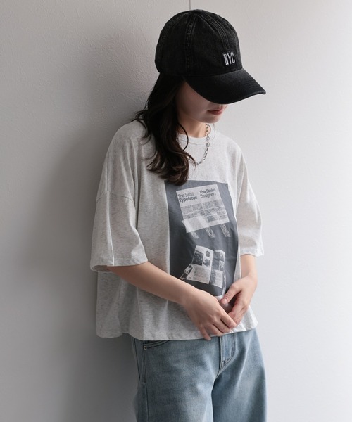 

Футболка с коротким рукавом, с фотопринтом Ap retro, серый