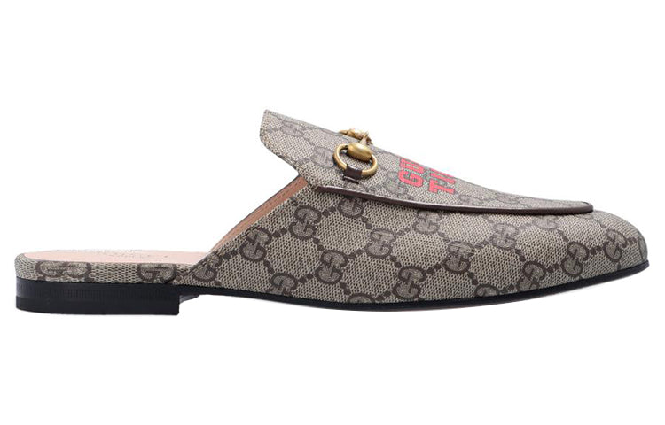 Тапочки (WMNS) GUCCI Princetown Slipper 'Gucci Tiger - Beige Ebony' 687841-UTG10-9760 — фото 2