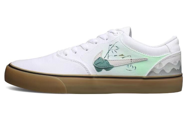 

Кроссовки Nike SB Chron Skateboarding Shoes Unisex Low-top Green, белый