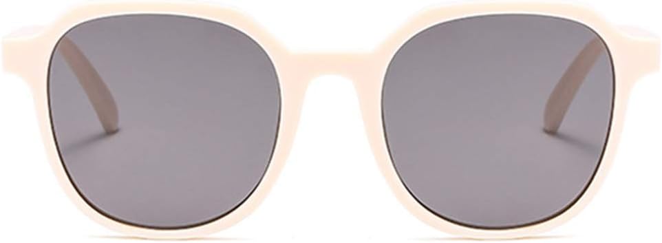 

Солнцезащитные очки Shiratori унисекс в стиле ретро, ​​ярко-черные, серые, для отдыха и путешествий, круглые, неполяризованные, с защитой от УФ-излучения UV400, Beige Grey