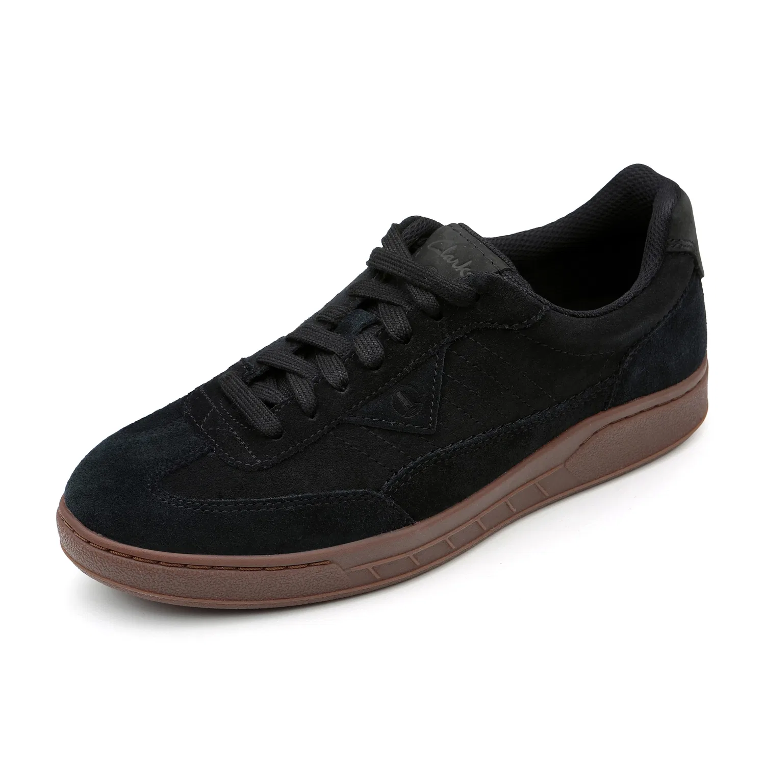 Мужские замшевые низкие кеды Clarks, чёрные