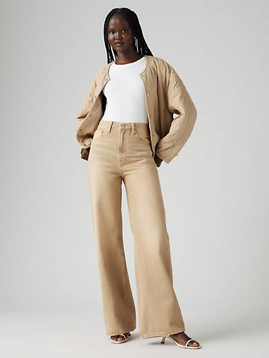 

Джинсы женские Ribcage Wide Leg Levi's, цвет Scraped Travertine - Tan