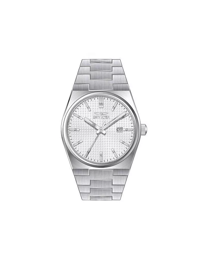 

Мужские часы 48393 Speedway Quartz 3 Hand с серебристым циферблатом Invicta, серебряный