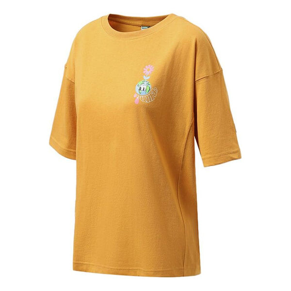 

Футболка printing casual sport round neckshort sleeve yellow Puma, желтый