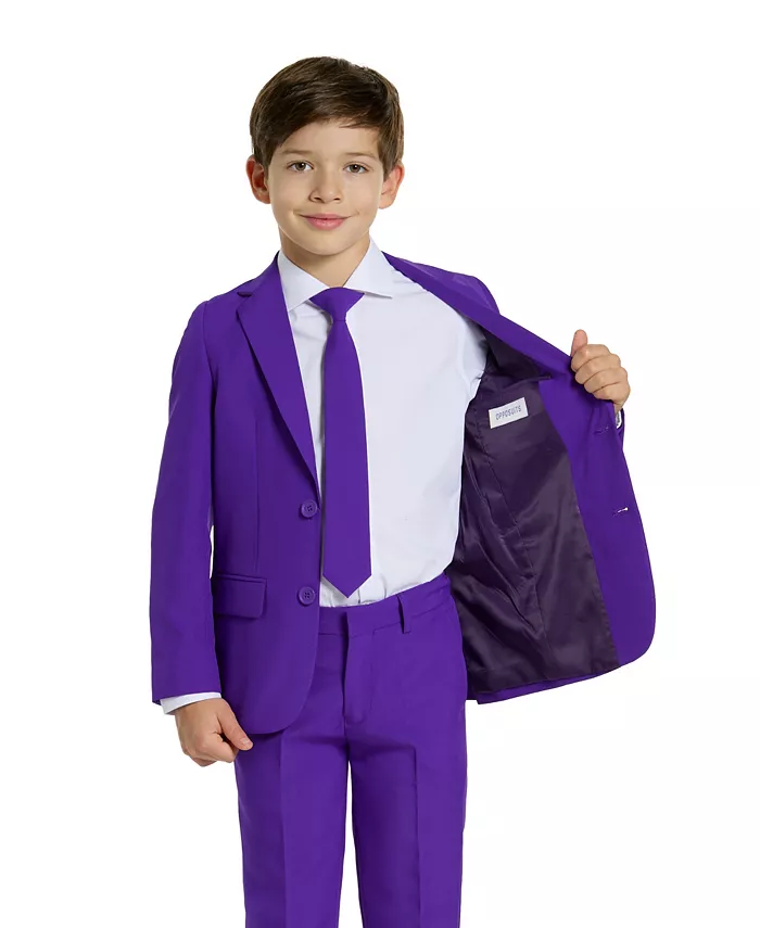 Детский костюм из 3-х предметов Purple Prince для мальчиков OppoSuits, фиолетовый — фото 4