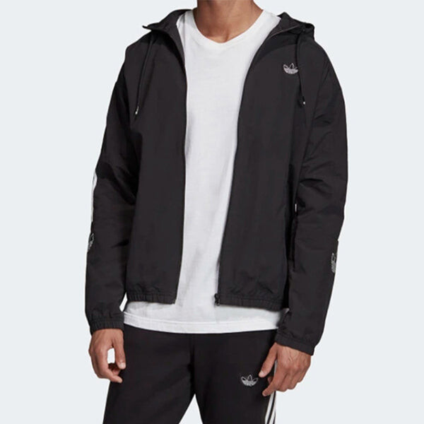 Куртка adidas originals Casual Sports Zipper Hooded Jacket Black, черный — фото 3