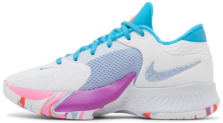 Кроссовки Nike Zoom Freak 4 GS 'Light Pillars', белый — фото 3