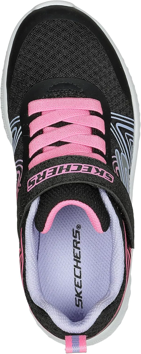 Детские кроссовки Skechers Microspec Plus-Swirl Sweet, черный/мультиколор — фото 3