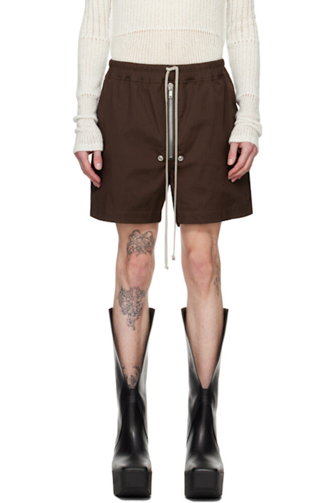 

Коричневые шорты-боксеры Hollywood Bela Rick Owens