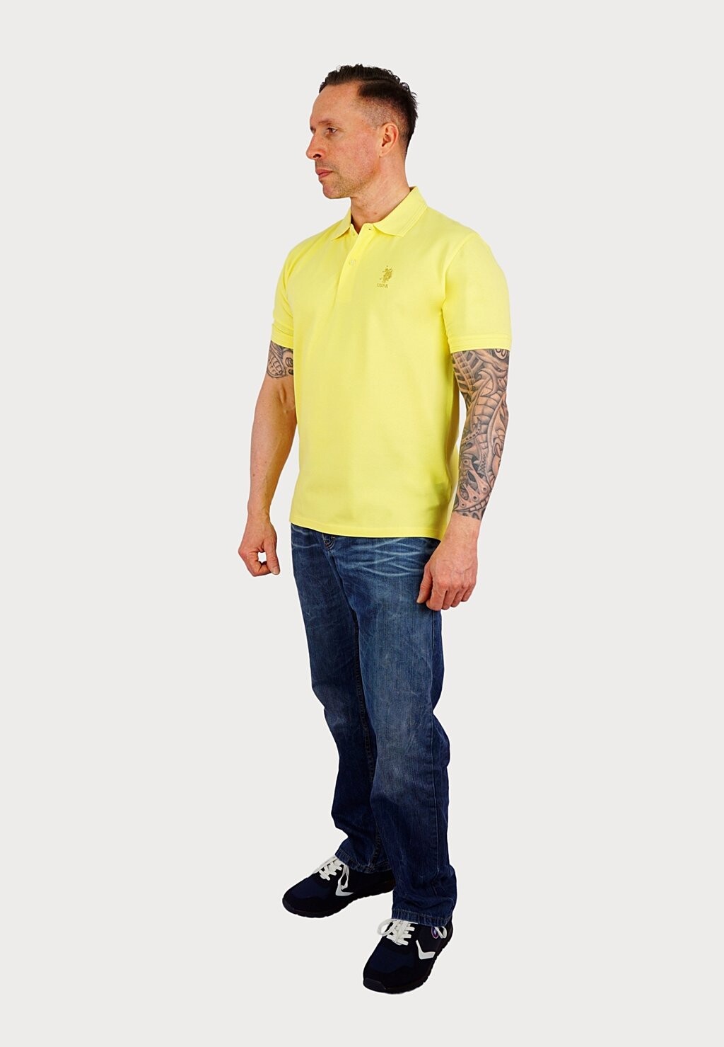 Поло Shortsleeve Axel U.S. Polo Assn., желтый — фото 4