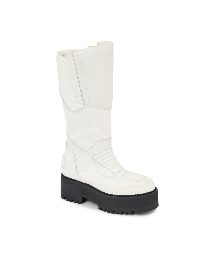 Сапоги Tjw Long Shaft Biker Boot Tommy Jeans, белый — фото 2