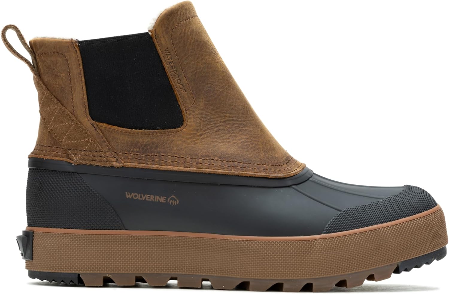 

Мужские ботинки Wolverine Torrent Trek водонепроницаемые утепленные Челси, Cognac