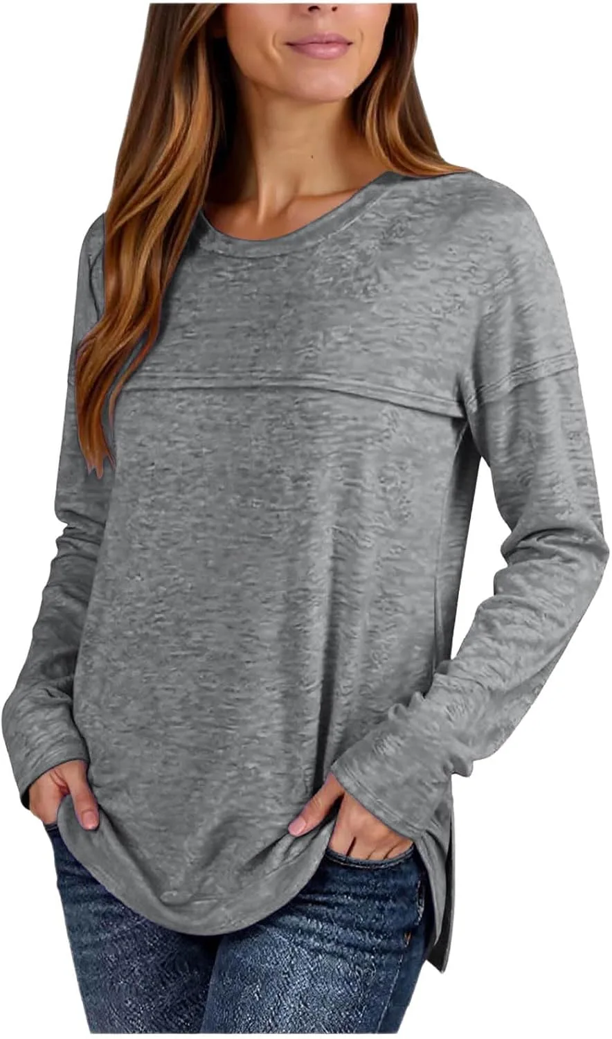 

Женская футболка с длинным рукавом casual Floleo