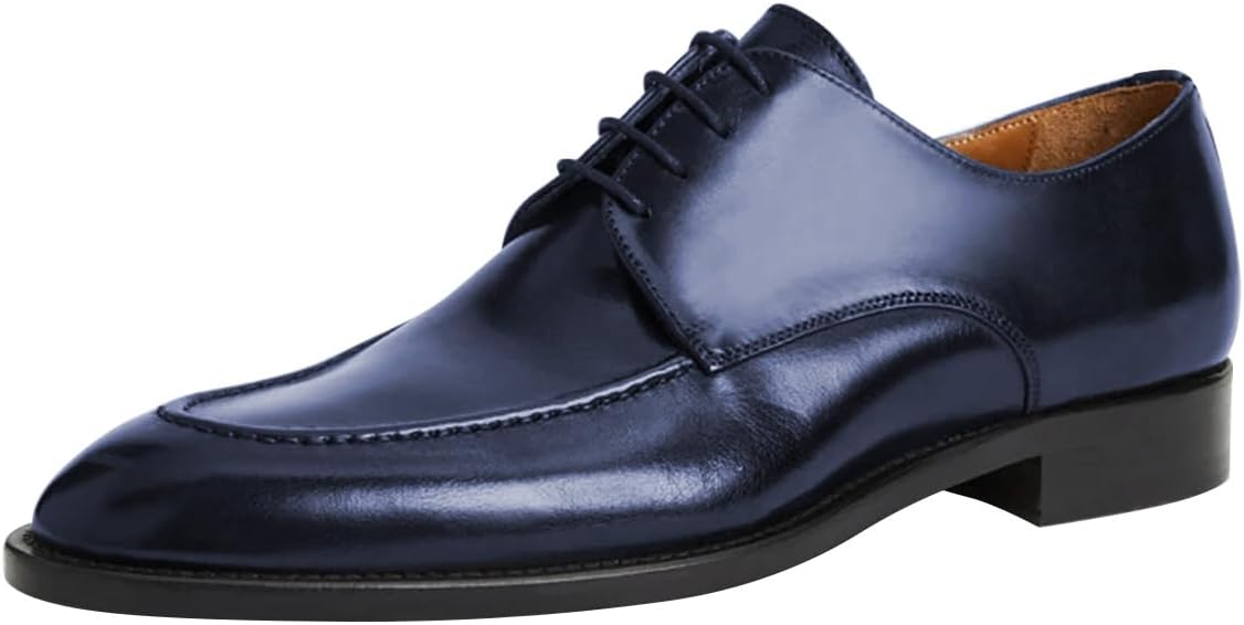 

Мужские туфли FSJ, смокинговые, закрытый носок, низкий каблук, классические дерби на шнуровке для ежедневной ходьбы, формальные деловые оксфорды, размер 4-16 US, синий