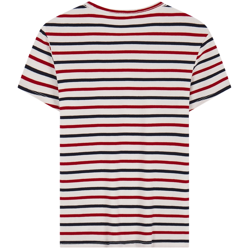 Футболка Women's Crew Neck Moderate Tommy Hilfiger, красный белый stripes 0ey — фото 4