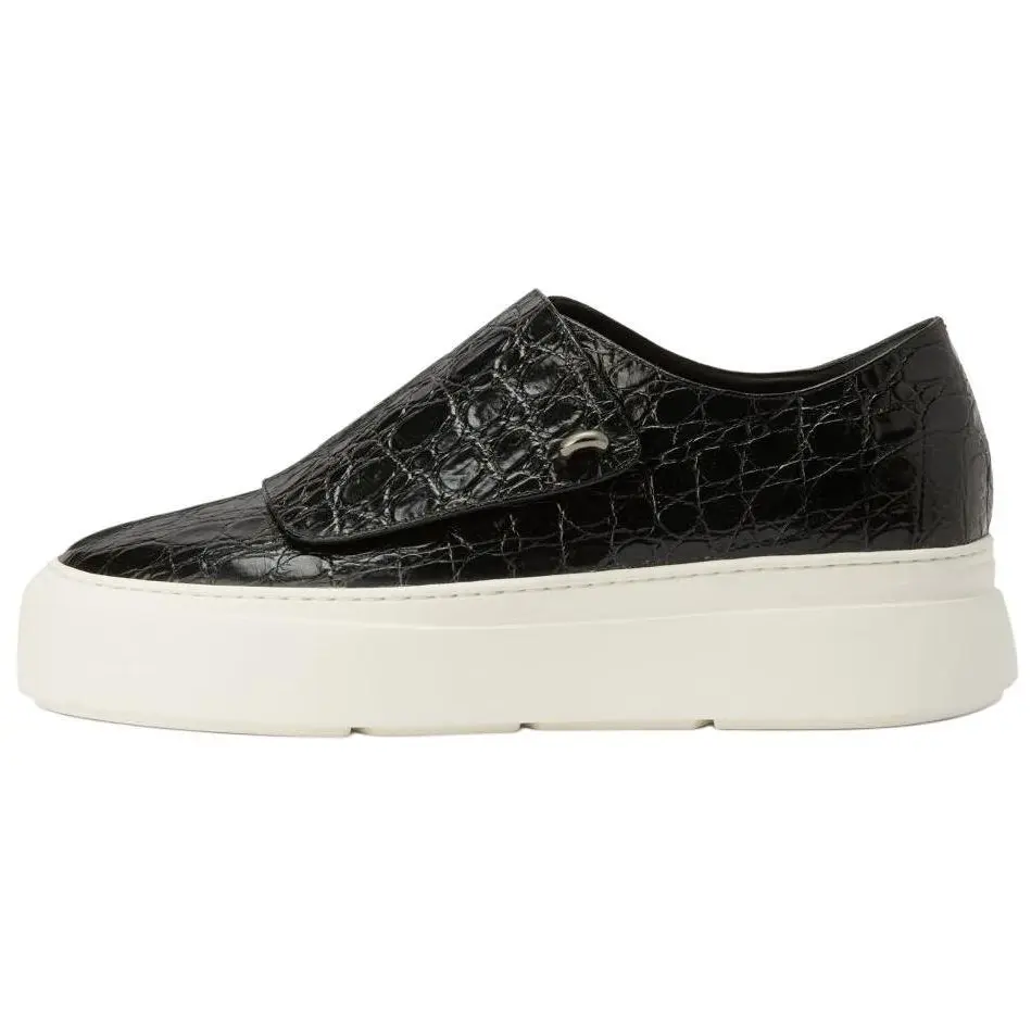 

Кроссовки с тиснением под крокодила Mike Giuseppe Zanotti, Black