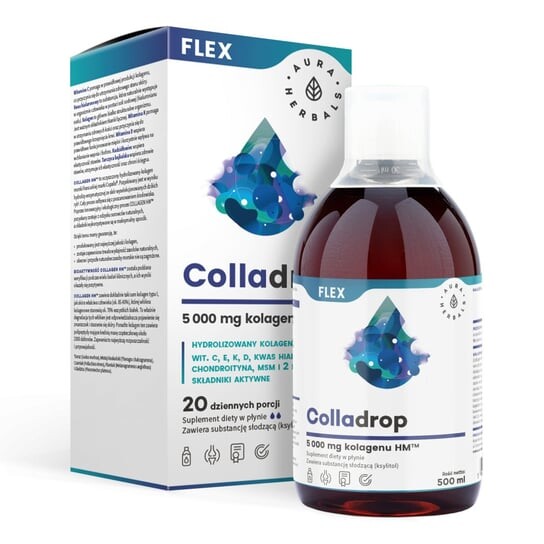 

Aura Herbals, Colladrop Flex, морской коллаген, 500 мл