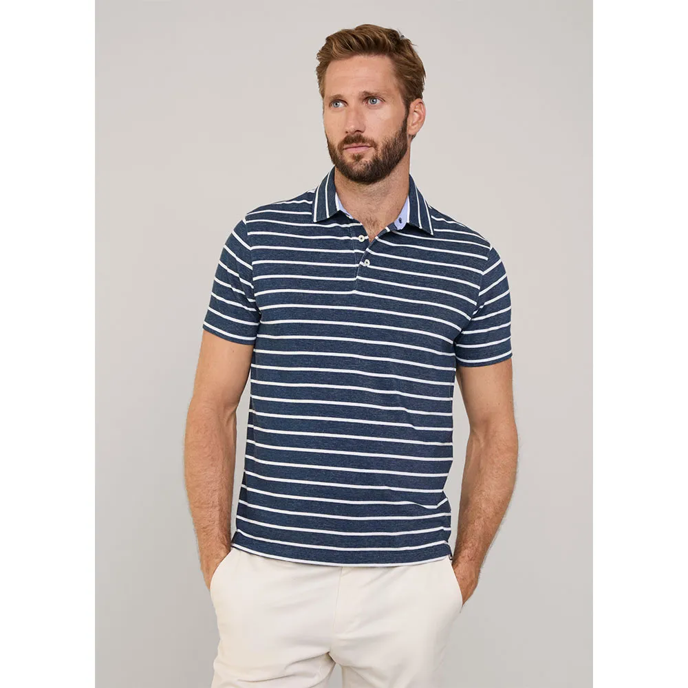 

Поло с коротким рукавом Façonnable Plated Stripe, синий