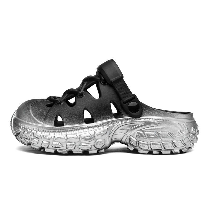 

NANJIREN Клоги унисекс черные серебристые, цвет Black Silver