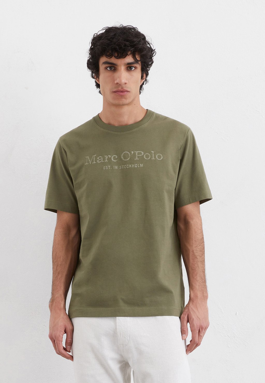 

Футболка с принтом SHORT SLEEVE CREW NECK CLASSIC INSIDE CHEST Marc O'Polo, зеленый