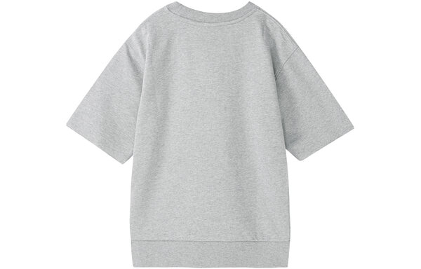 Футболка dri-fit standard issue round neck pullover sports short sleeve dark grey gray Nike, серый — фото 2