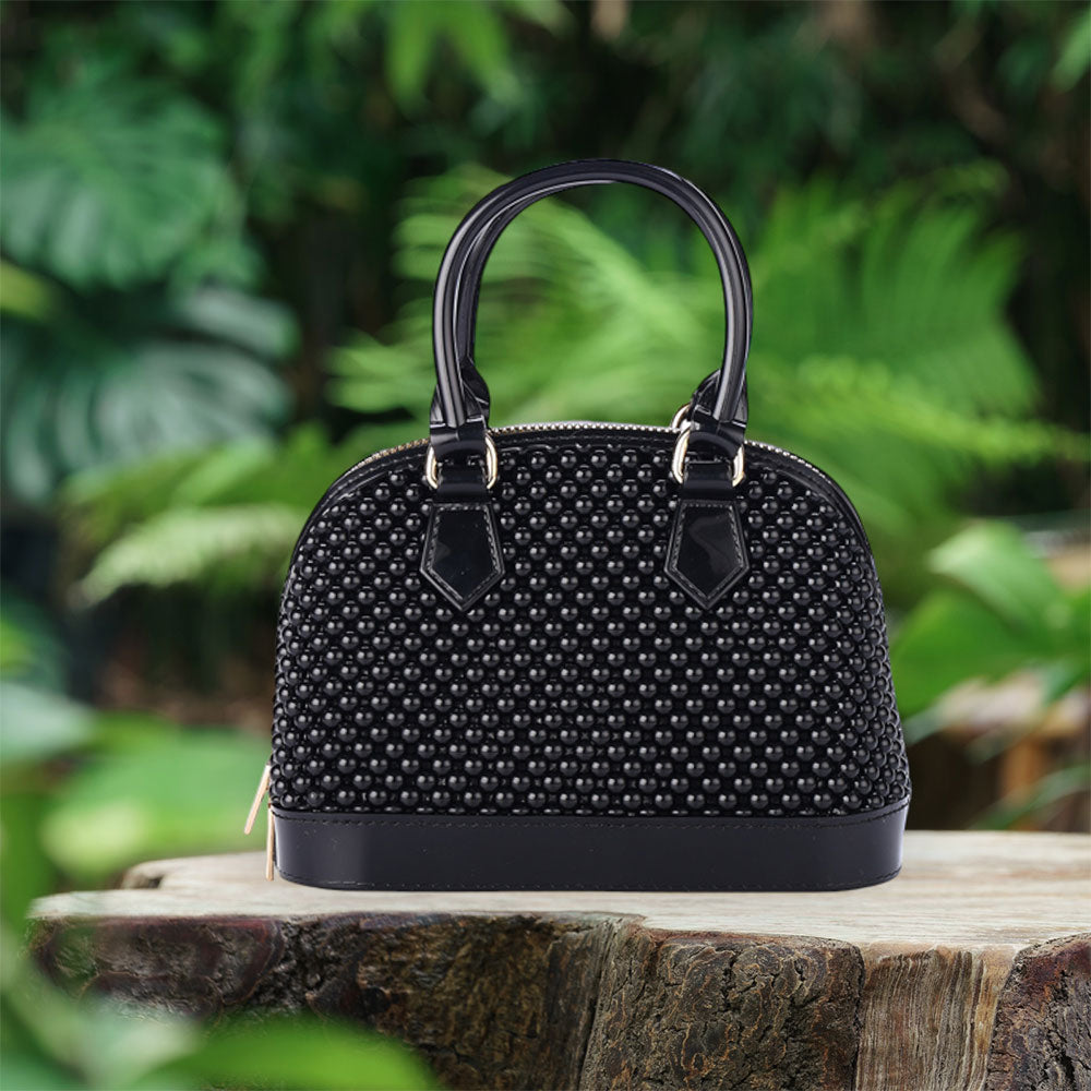 

Сумка-тоут или кроссбод из цельной желейной резины FASHNZFAB, черный