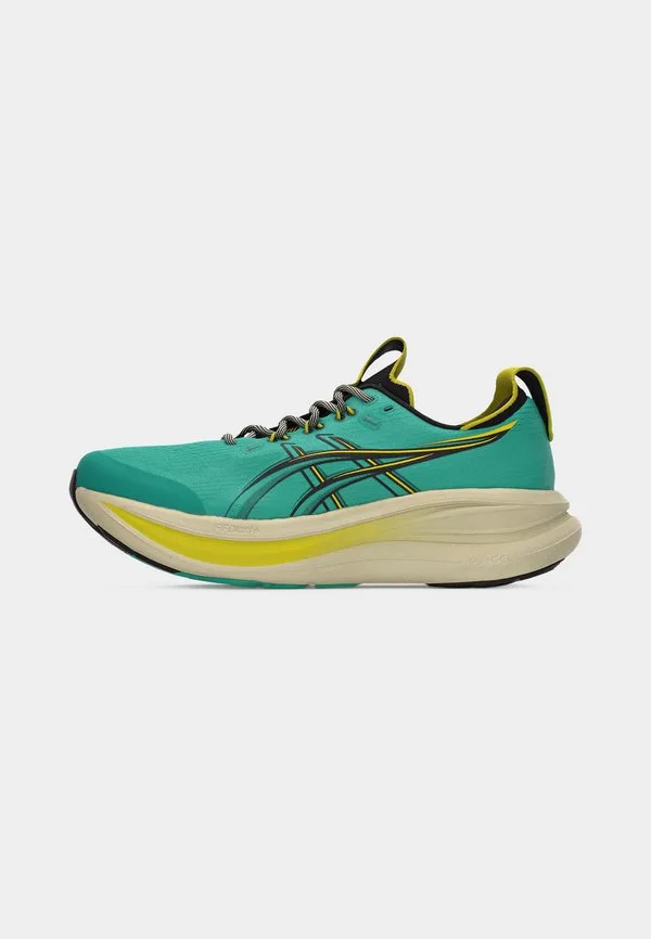 Кроссовки для трейлраннинга gel nimbus 28 Asics, Aurora Green/Black — фото 2