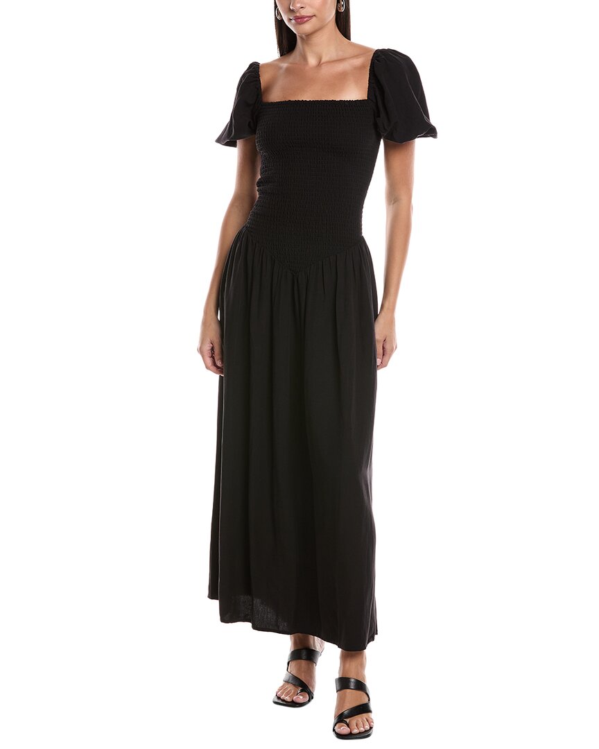 

O P T Nan платье макси из льняной смеси OPT, черный