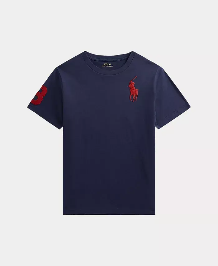 

Футболка Big Boys Big Pony из хлопкового джерси Polo Ralph Lauren, синий