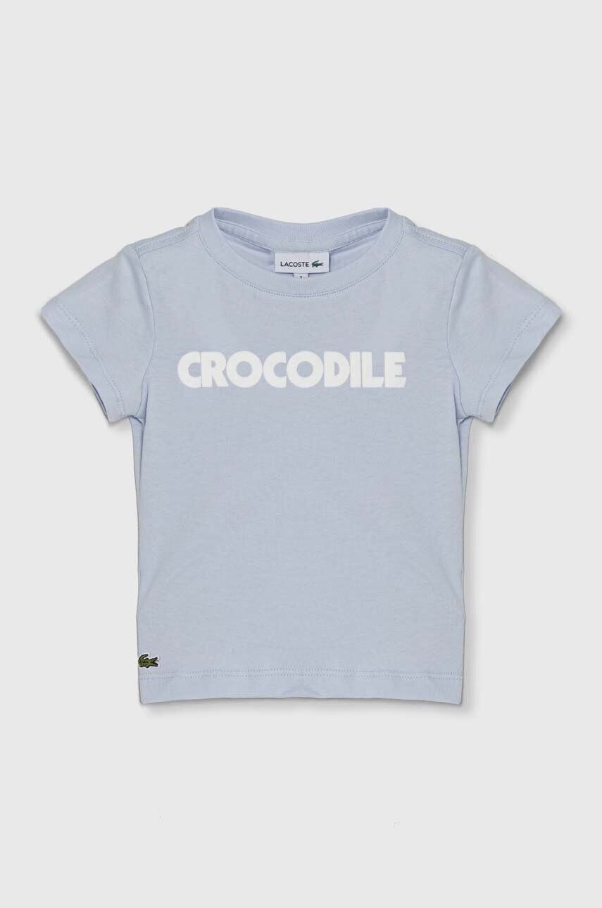 

Детская хлопковая футболка Lacoste, синий