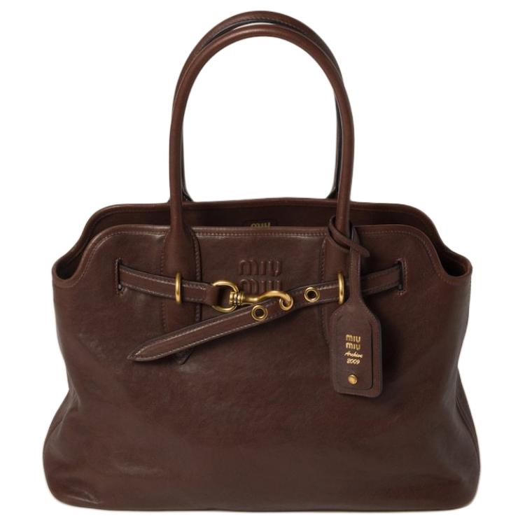 

Кожаная сумка через плечо MIU MIU