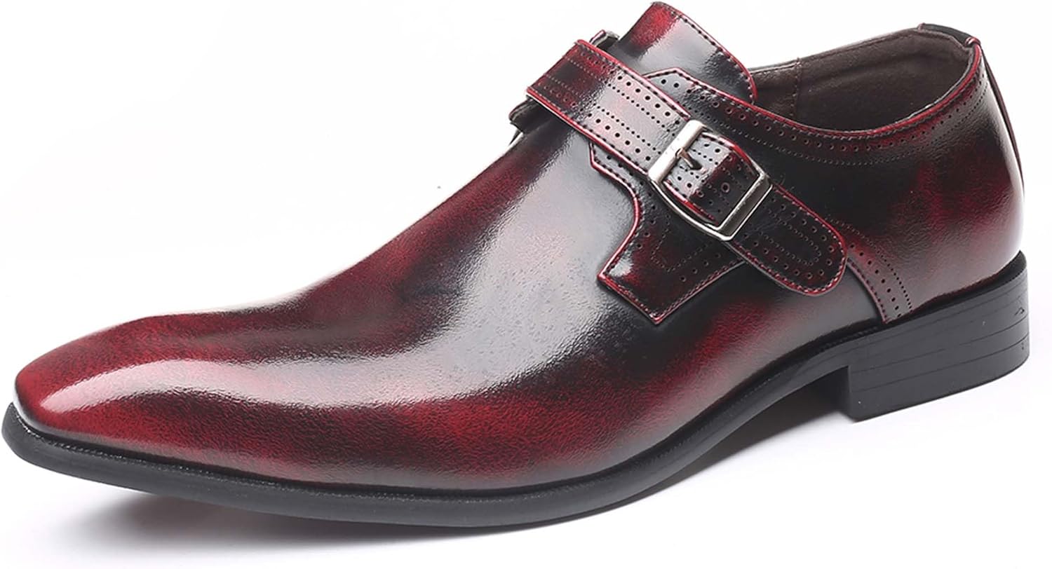 

Мужские повседневные туфли с острым носком, модные, для городской ходьбы, работы, офиса, формальных мероприятий, банкетов, свадеб, танцев, вечеринок, костюмов и официальных нарядов, кожаные туфли Generic, красный