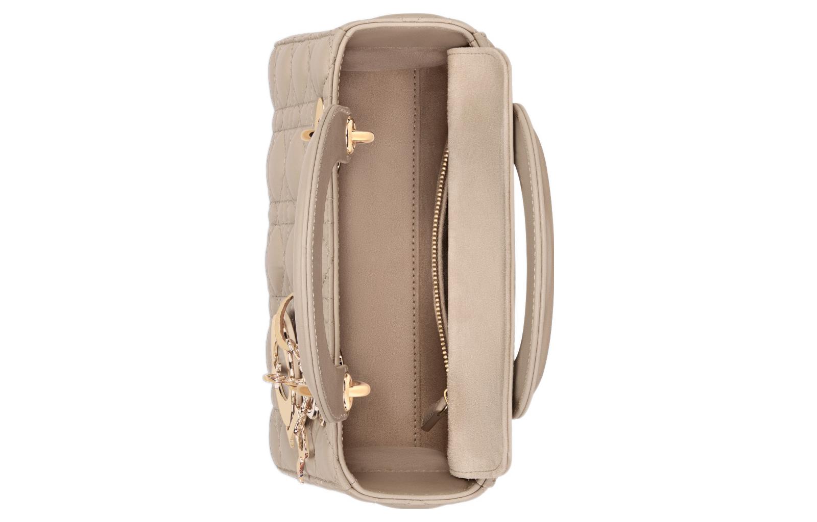 DIOR Сумка Lady My ABC из натуральной кожи, сумка через плечо, кроссбоди, женская маленькая сумка розовый бежевый — фото 3
